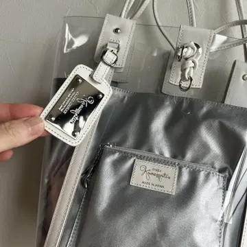 긴자 카네마츠 투명 토트백