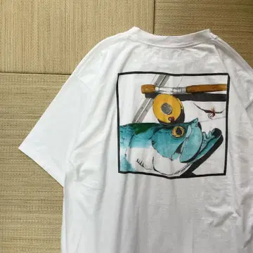 90s USA제 낚시 낚시 물고기 티셔츠 Alore 2XL