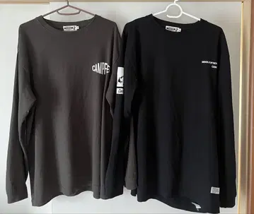 CAMPFREE 롱 슬리브 티셔츠 2장 세트 새상품급