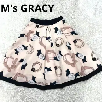 엠즈 그레이시 카멜리아 펄 스커트 핑크 하바