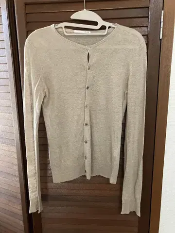n100 엔원 핸드 레드 린넨 가디건
