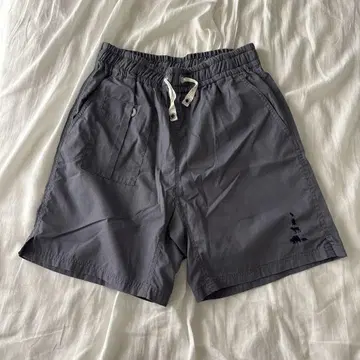 마운틴 리서치 블루 그레이 / 동물 자수 숏 팬츠