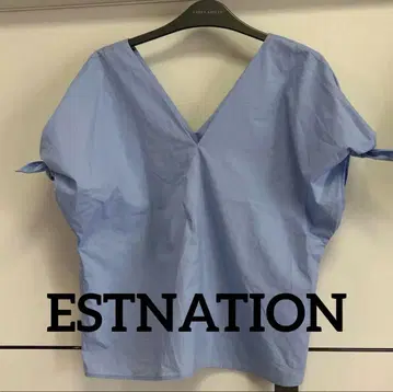 ESTNATION 쓰리 리본 코튼 블라우스 36 새상품