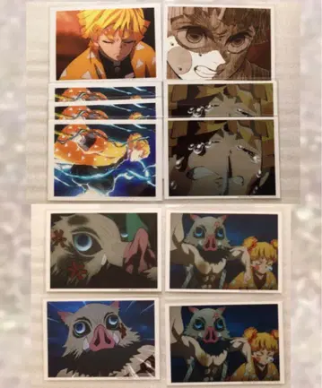 귀멸의 칼날 ufotable 장면 브로마이드 복권 젠이츠 이노스케 시크릿