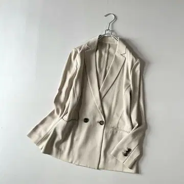 컨디션 최상 유나이티드 애로우즈 더블 브레스트 자켓 베이지 36