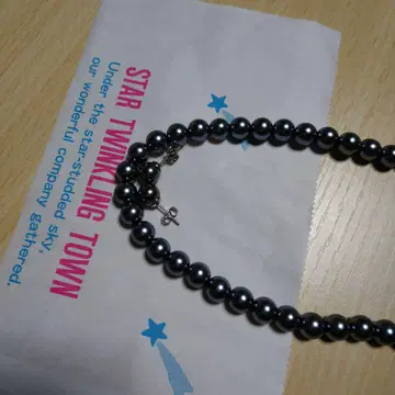 블랙 펄 목걸이 귀걸이