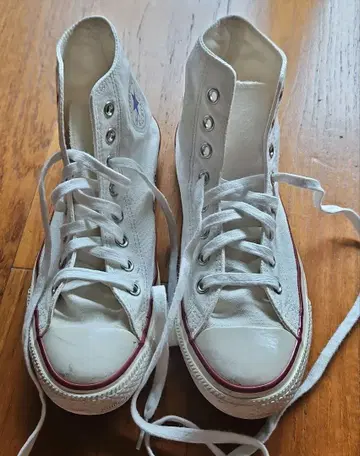 CONVERSE ALL STAR 화이트 하이컷 스니커즈 25.5
