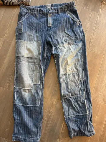 HOUSTON 리페어 데님 패티그 팬츠 XL
