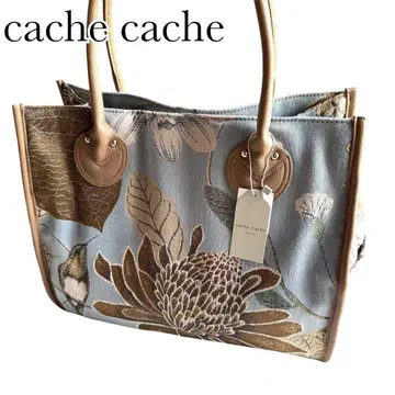 cache cache 캐시 캐시 자카드 플라워 토트백 A4