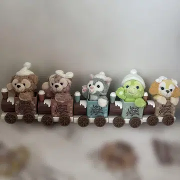 디즈니 더피 프렌즈 봉제 인형 스트랩 웜 윈터 세트