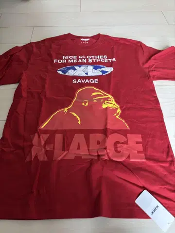X-LARGE 레드 티셔츠 L 사이즈