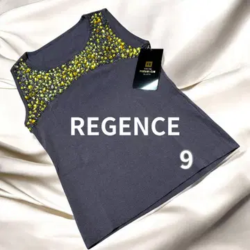 REGENCE 택 포함 새상품 유리 비즈 슬리브리스 9호 브라운