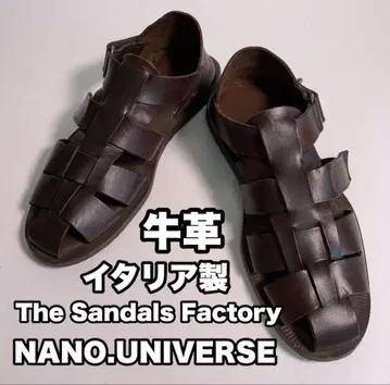 나노 유니버스 카우 가죽 그루카 샌들 Made in Italy