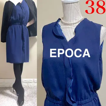 컨디션 최상! EPOCA 에포카 프릴 원피스 38 네이비 블루