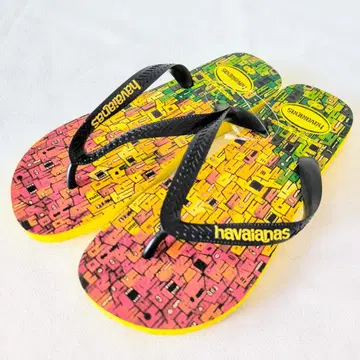 미사용 새상품 하와이아나스 havaianas 비치 샌들 리카르도 네그로