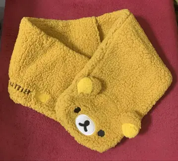 리락쿠마 넥 워머 페이스 버튼식 카이로 넣을 수 있음