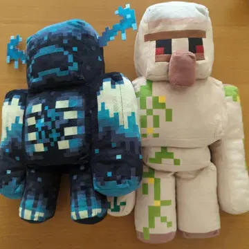 Minecraft 아이언 골렘 & 워든 봉제 인형 세트