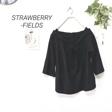 8820-1 스트로베리 필드 리본 컷 티셔츠 두꺼운 소재 7부 소매