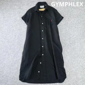 짐플렉스 최근 모델 넉넉한 고급 린넨 셔츠 원피스 일본제