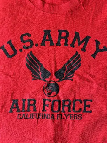 U.S. ARMY AIR FORCE 티셔츠 빨간색 S 사이즈