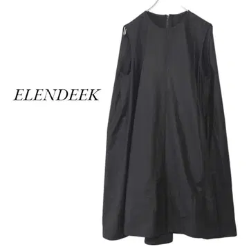 ELENDEEK 턱 텐트 미니 원피스 블랙 엘렌딕
