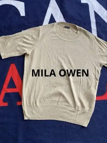 Mila Owen 반팔 니트 베이지 사이즈 0