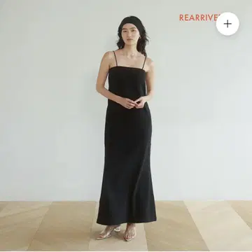 SeaRoomlynn 패드 인 리브 머메이드 라인 드레스 블랙 S 사이즈