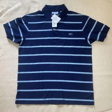 Lacoste 스트라이프 피케 셔츠 네이비
