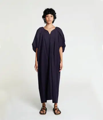 사야카 데이비스 턱 코쿤 드레스 SAYAKA DAVIS 네이비