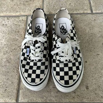 Vans authentic anaheim 체크 무늬 깃발 25.5