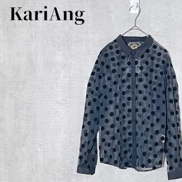 카리앙 KariAng 도트 플로키 프린트 시어 셔츠 긴팔 블라우스