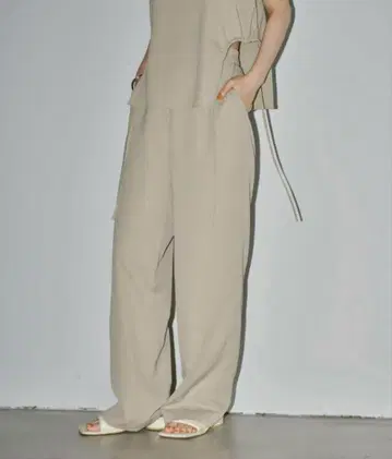Easy Chambray Trousers 36 사이즈 베이지