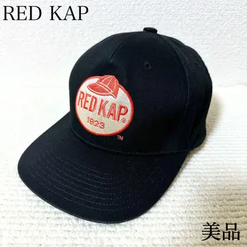 RED KAP 레드 캡 로고 자수 블랙 코튼 캡 모자