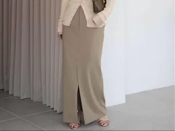 슬릿 스커트 베이지
