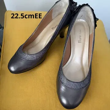 마리팜 펌프스 실버 그레이 22.5cm EE 꽃 장식