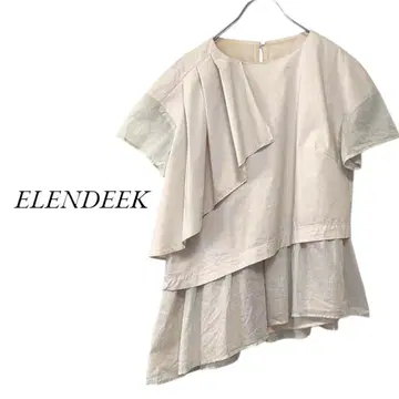 새상품급! ELENDEEK 시어 레이어드 블라우스 베이지 엘렌딕