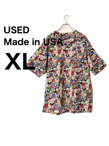 구제 의류 알로하 셔츠 하와이안 셔츠 EXPRESSIONS 미국제 XL