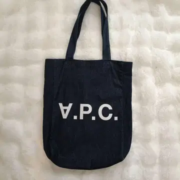 아페쎄 로고 데님 토트백 apc 아페쎄