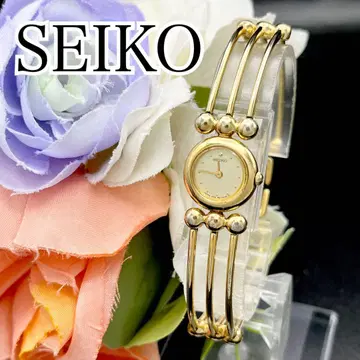 레어 작동 손목시계 SEIKO 세이코 골드 새상품 배터리 뱅글 G38