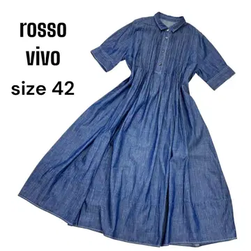 빅 사이즈 rosso vivo 데님 셔츠 원피스 턱 롱