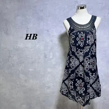 HB 원피스 슬리브리스 메쉬 올 패턴 인도 면 멀티 컬러 4096