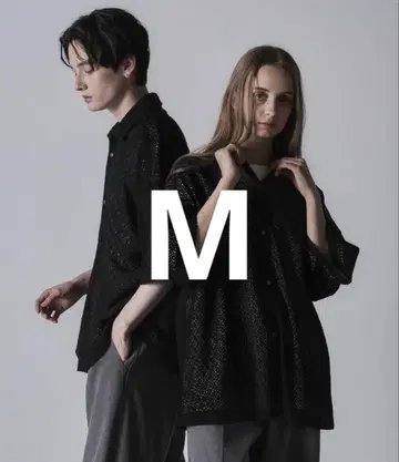 CLEL 루즈 반팔 레이스 셔츠 M 사이즈