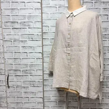 mano a mano 마노아마노 긴팔 셔츠 린넨 100% 베이지