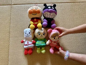 호빵맨 캐릭터 봉제 인형 세트
