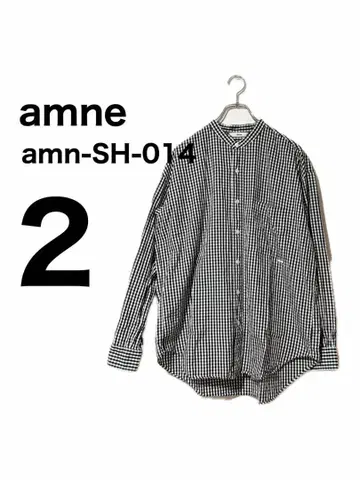 amne 안네 밴드 카라 셔츠 깅엄 체크 amn-SH-014