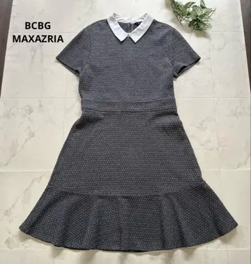 새상품급 BCBG MAXAZRIA 바이컬러 원피스 M 라메 리플 원단