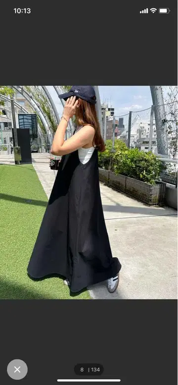 앤도미 블랙 원피스 린넨
