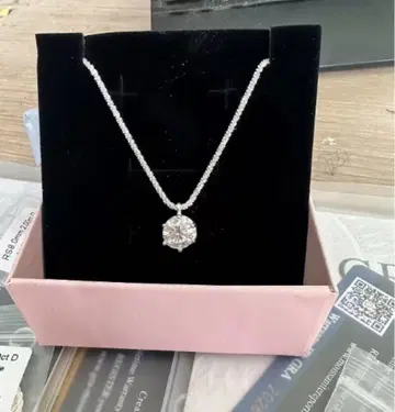 2CT 모이사나이트 여성용 목걸이