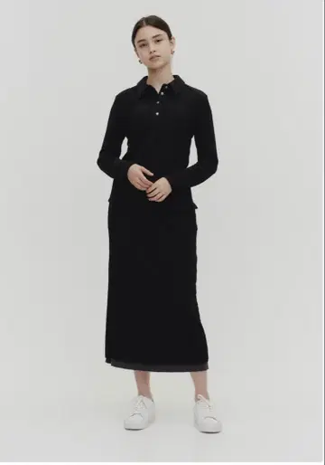 yori 레이어드 라메 스커트 36