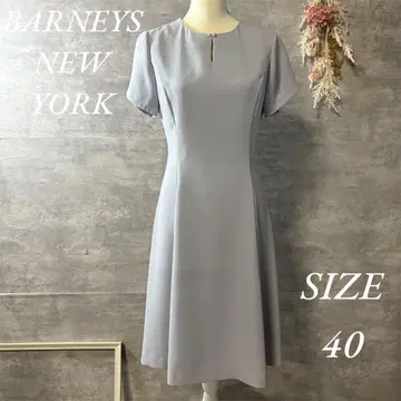 BARNEYS NEW YORK 반팔 원피스 펄 블루 빅 사이즈